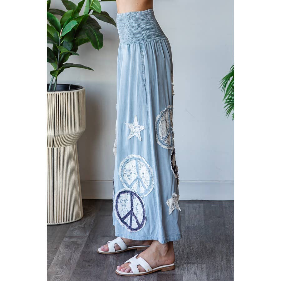 Peace & Star Patchwork Pant - ivyandlavyboutique Oli&Hali