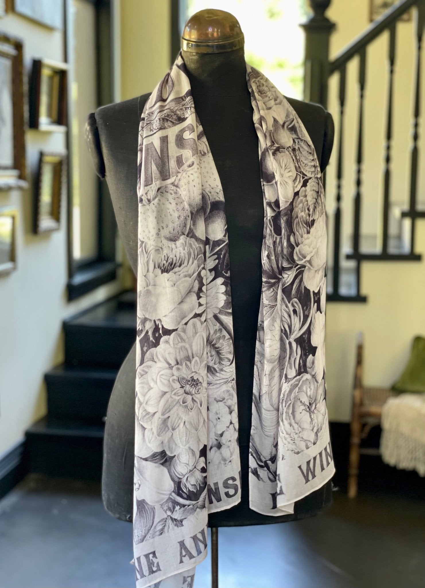 Peace Wine & Sunshine Printed Scarf - ivyandlavyboutique Market of Stars