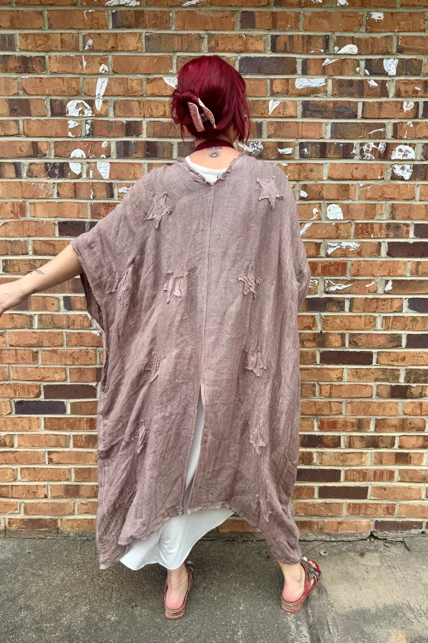 Peaceful Dreams Kaftan Top in Light Chocolate - ivyandlavyboutique Namsar