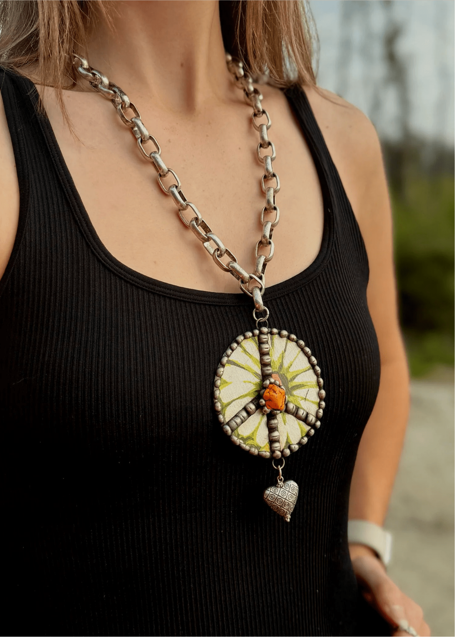 Peaceful Floral Vibes Necklace - ivyandlavyboutique Art by Amy