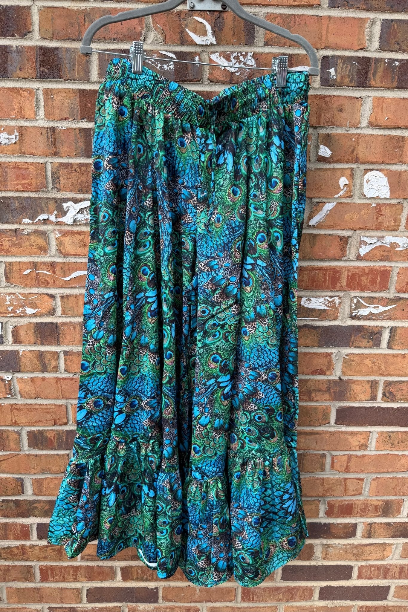Peacock Blitz Wide Leg Pant - ivyandlavyboutique A Rare Bird Shop