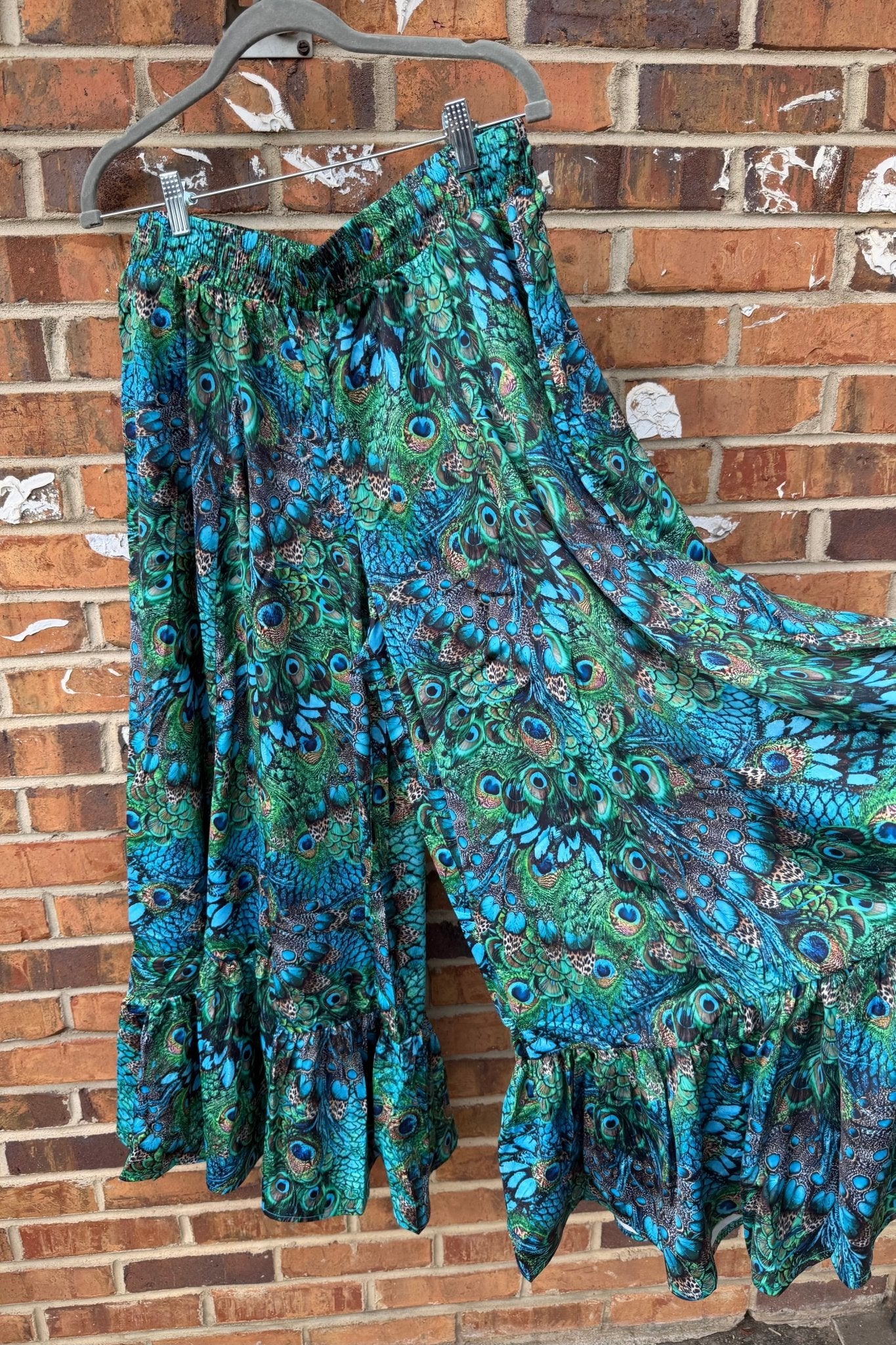 Peacock Blitz Wide Leg Pant - ivyandlavyboutique A Rare Bird Shop