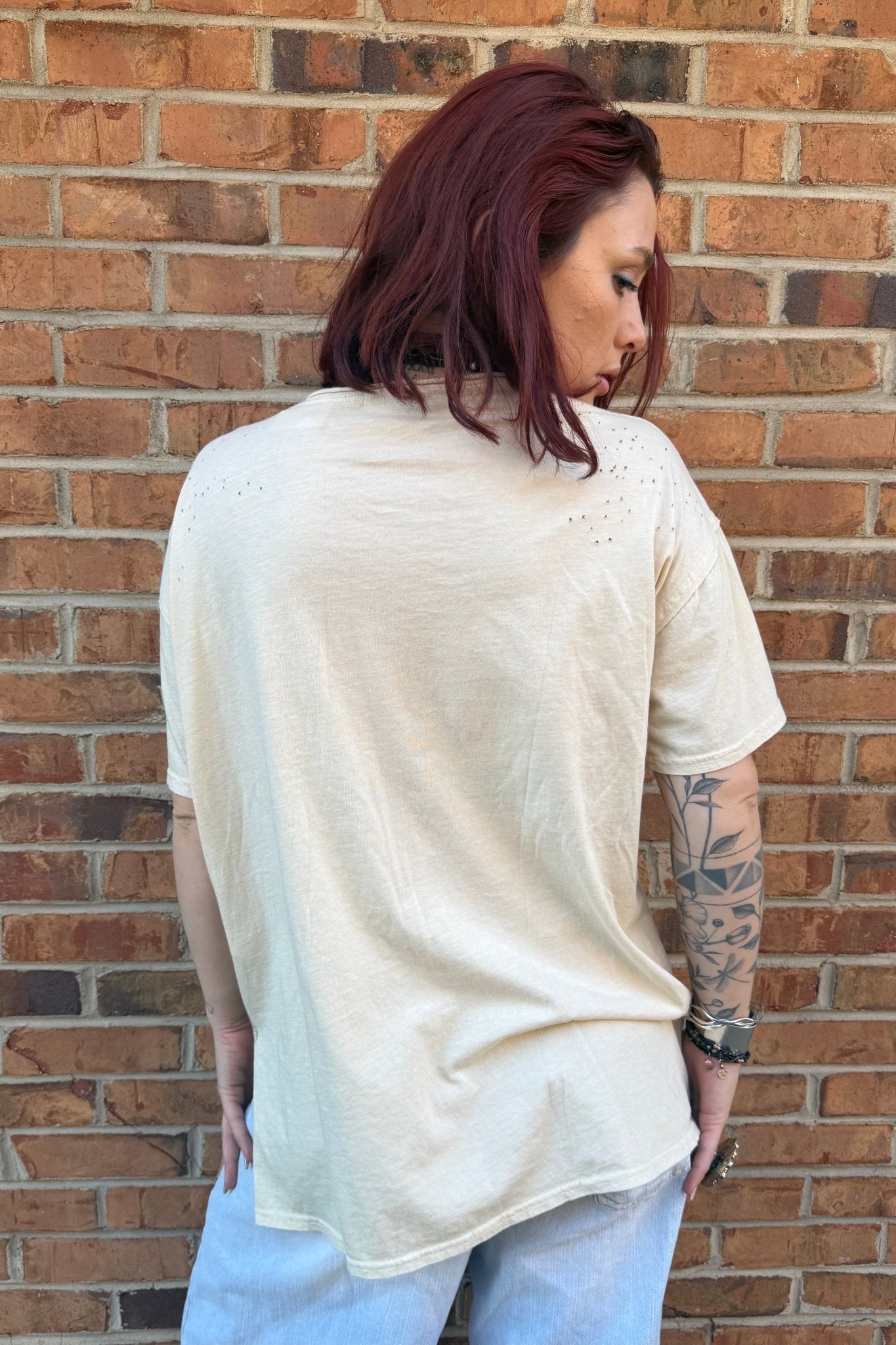 Pearl Heart Oversized Patchwork Tee - ivyandlavyboutique LeParisPetit by I Love Linen
