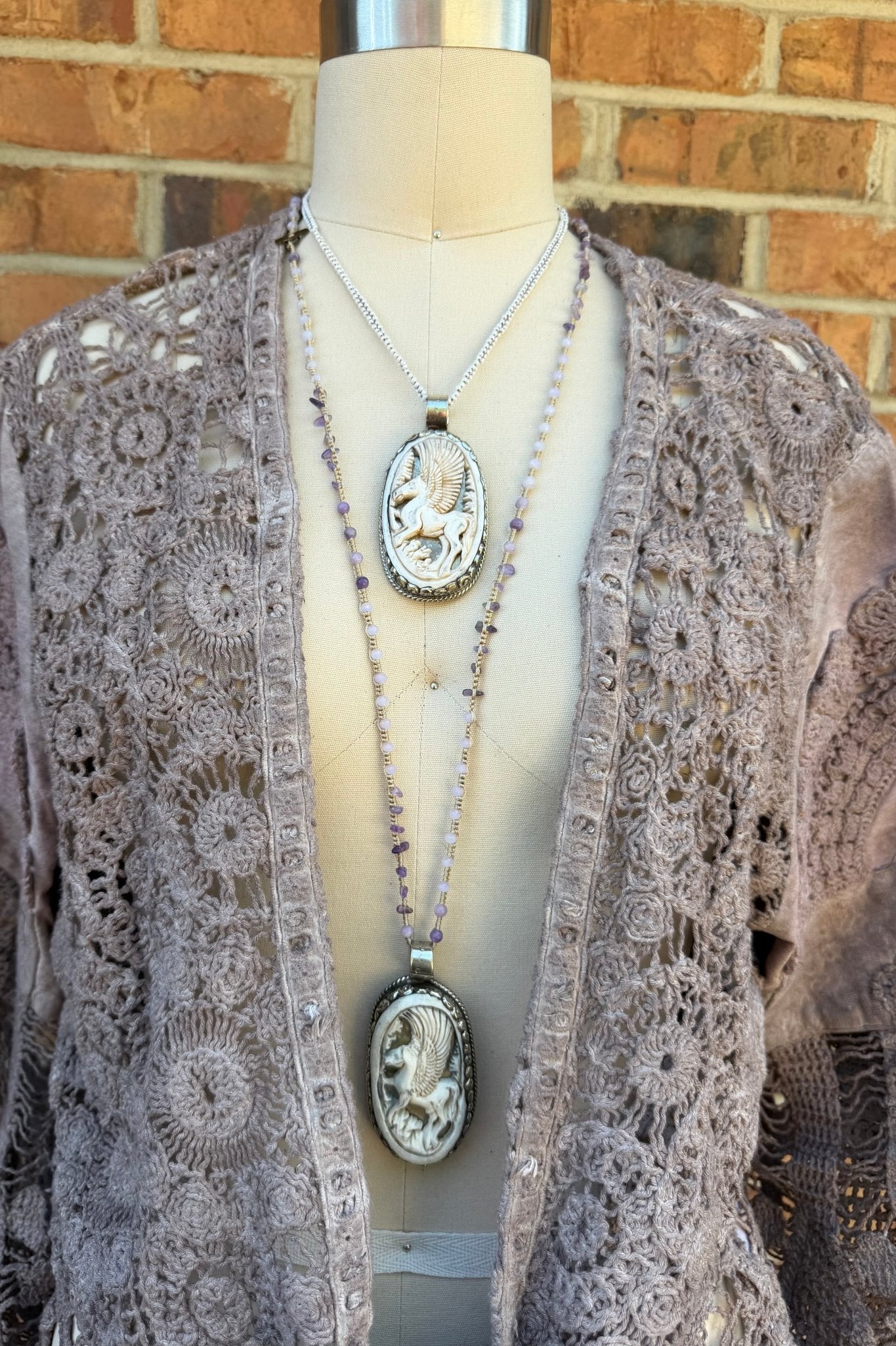 Pegasus Long Drop Necklace - ivyandlavyboutique ivyandlavyboutique