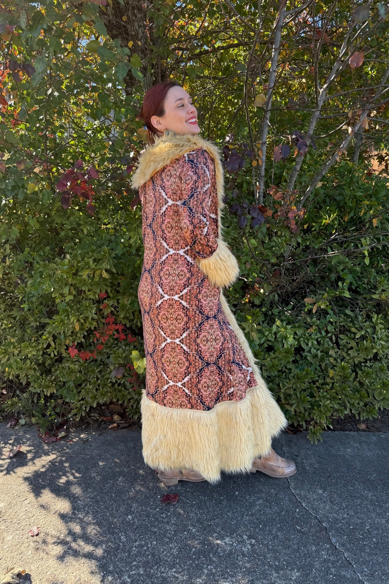 Penny Deluxe Byzantium Faux Fur Jacket - ivyandlavyboutique Jennafer Grace