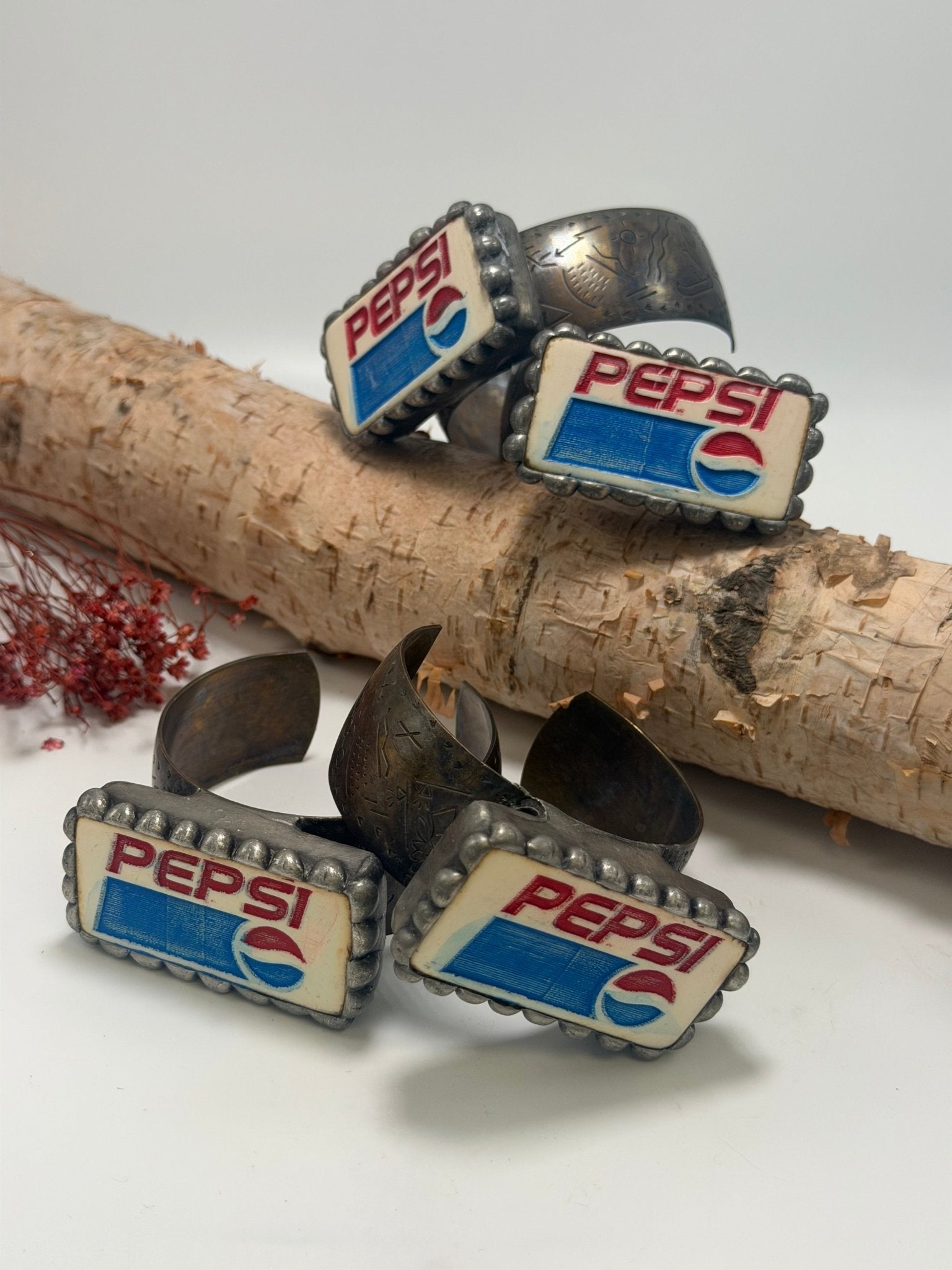Pepsi Domino Cuff Bracelet - ivyandlavyboutique ivyandlavyboutique