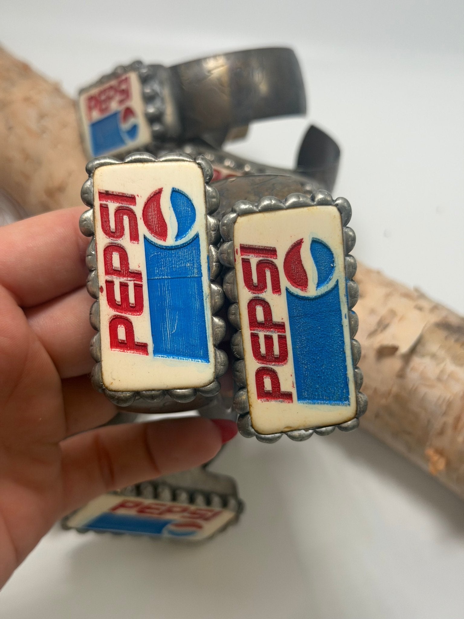 Pepsi Domino Cuff Bracelet - ivyandlavyboutique ivyandlavyboutique