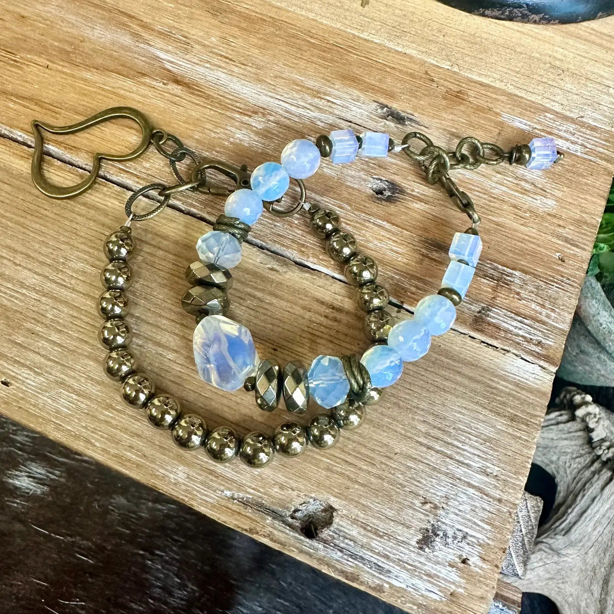 Pewter Metallic Beads Bracelet - ivyandlavyboutique Scooples Jewelry