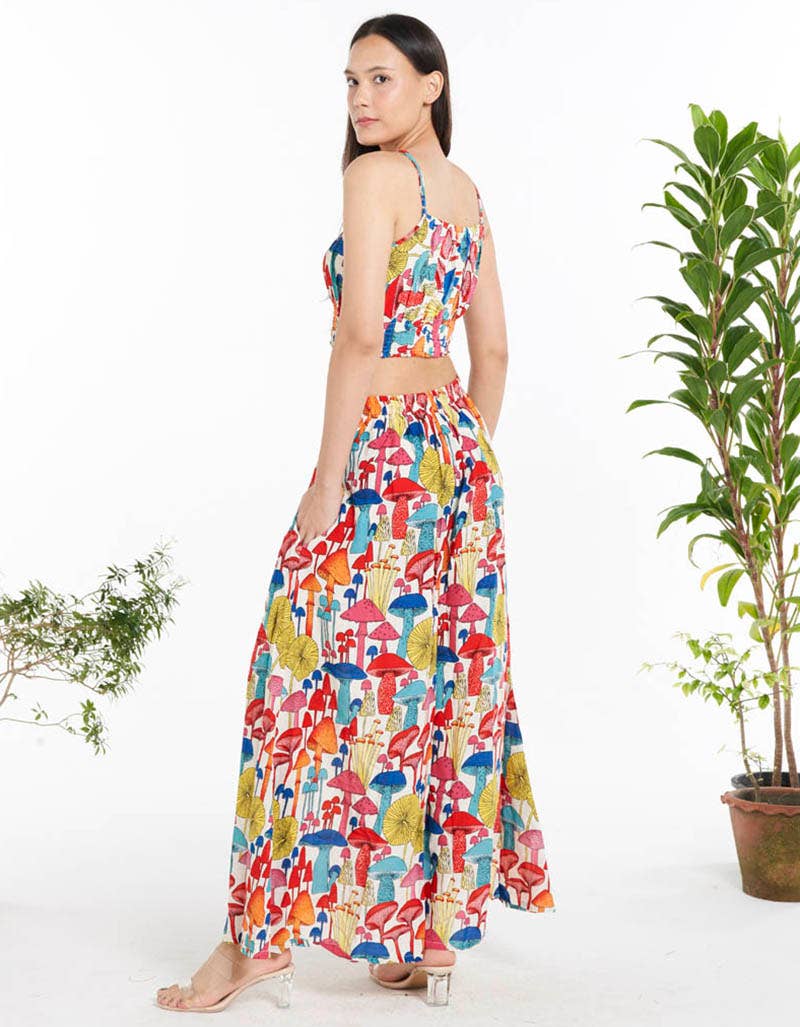 Picking Mushrooms Palazzo Pant - ivyandlavyboutique Kathmandu Imports