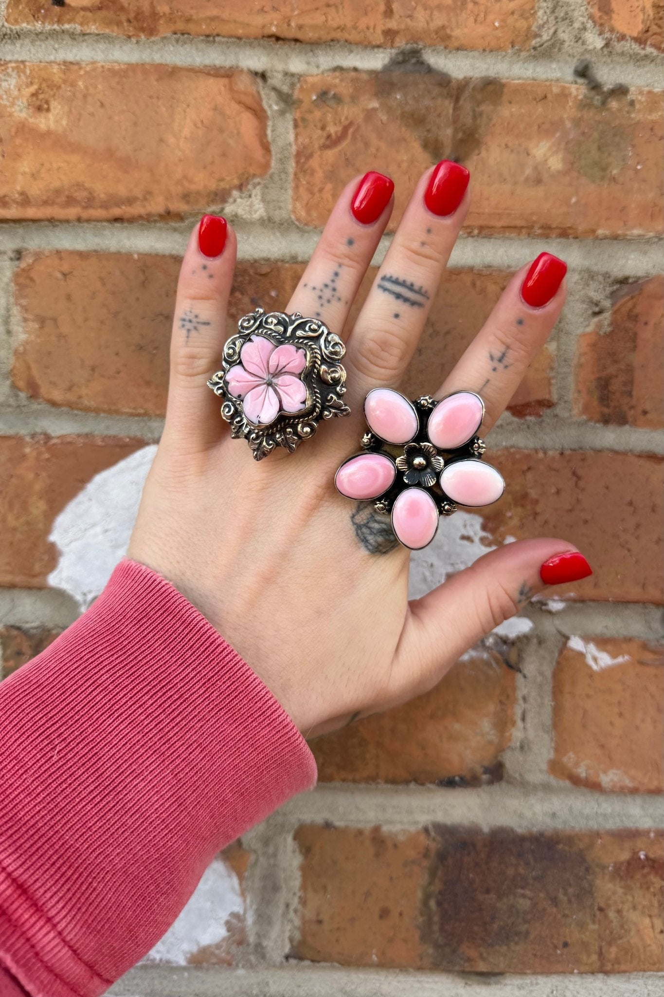 Pink Shades Flower Ring - ivyandlavyboutique ivyandlavyboutique