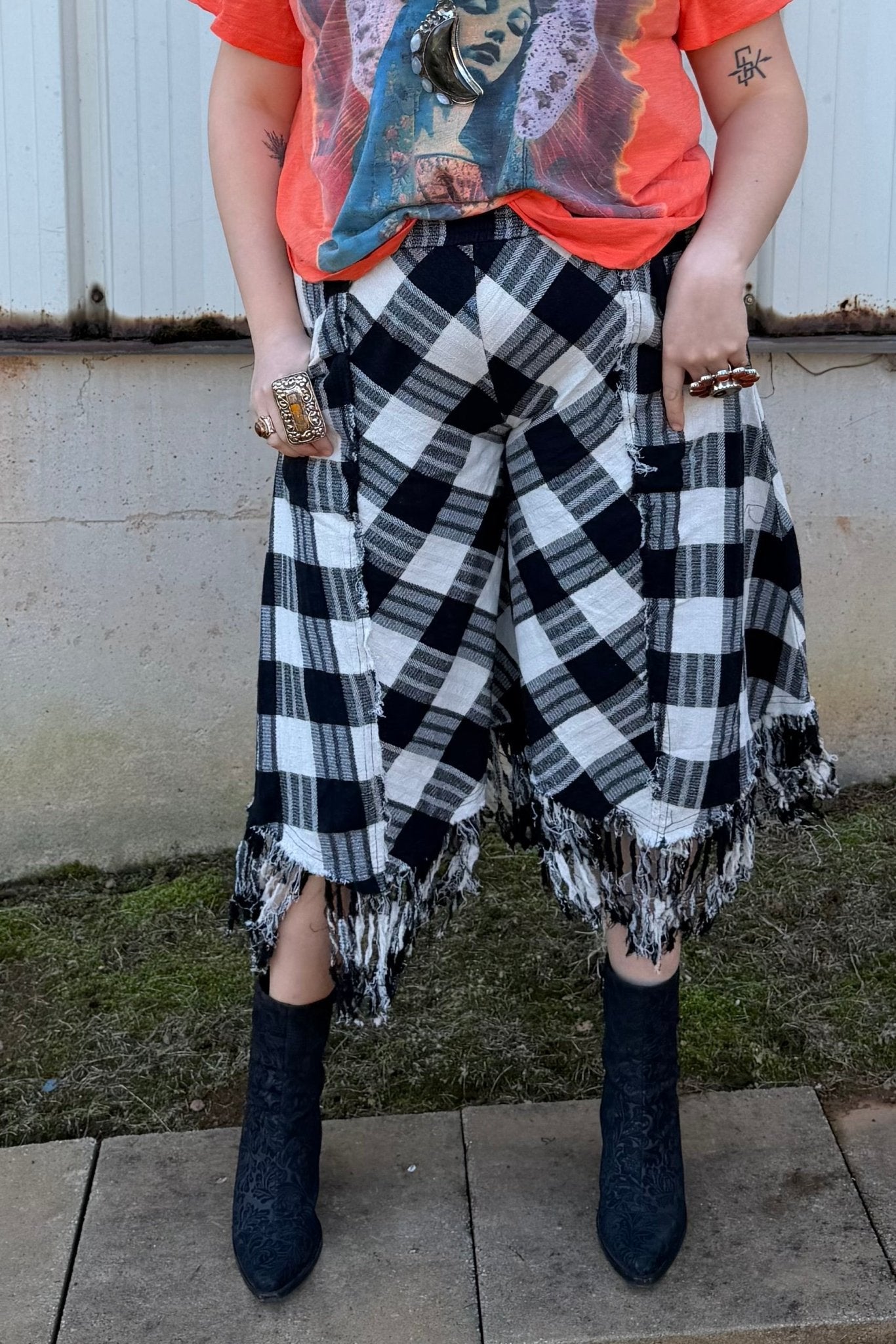 Plaid Culottes - ivyandlavyboutique Oli & Hali
