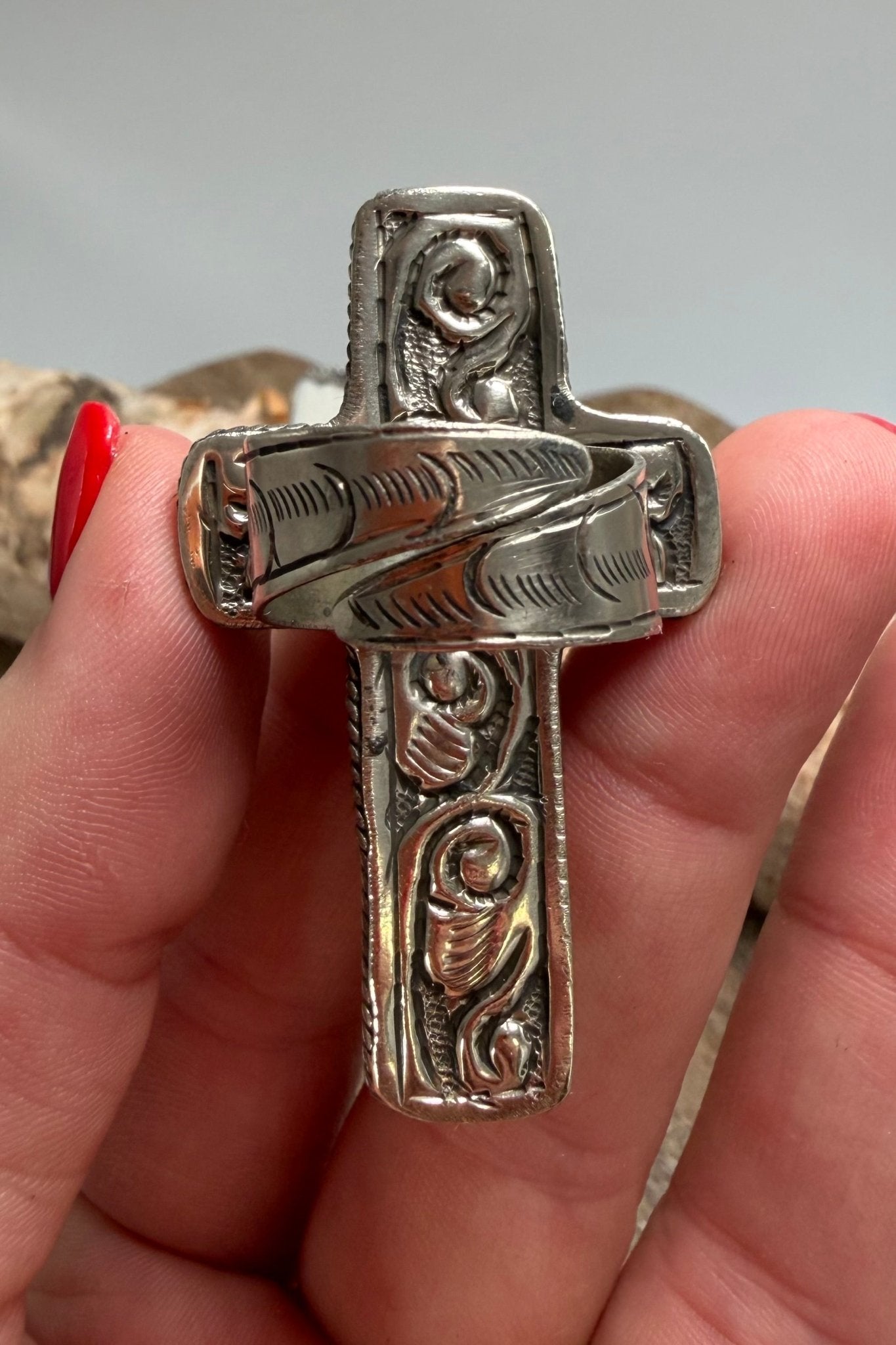 Plain Cross Ring - ivyandlavyboutique ivyandlavyboutique