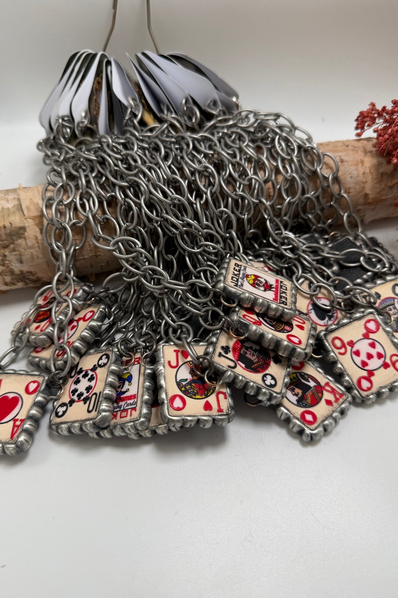 Playing Card Square Necklaces - ivyandlavyboutique ivyandlavyboutique