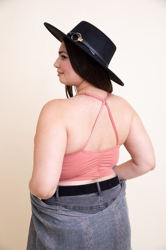 Plus Size Ruched Bralette - ivyandlavyboutique Leto Accessories