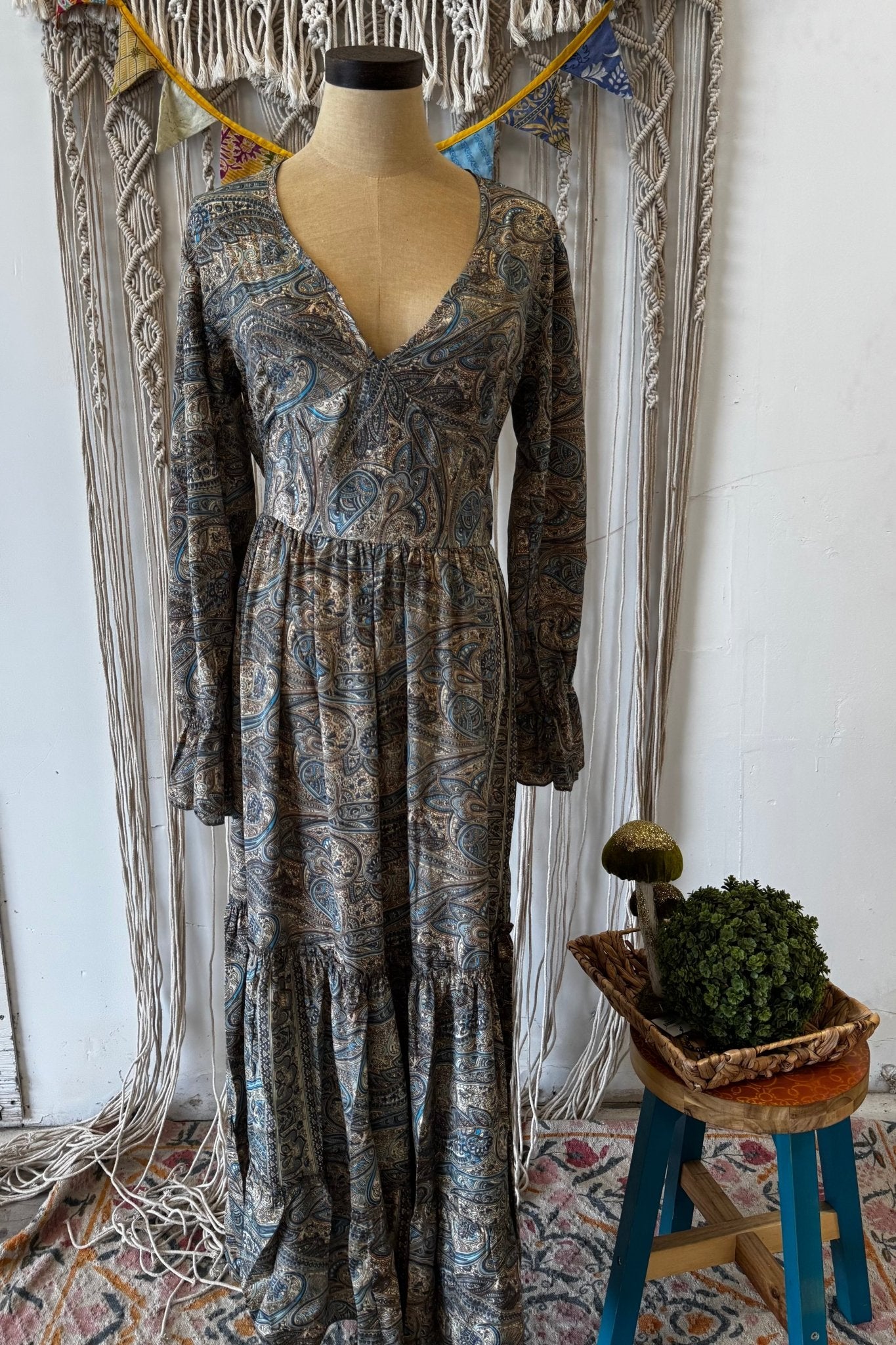 Poly Silk Button Back Dress Combo B - ivyandlavyboutique Karma Highway