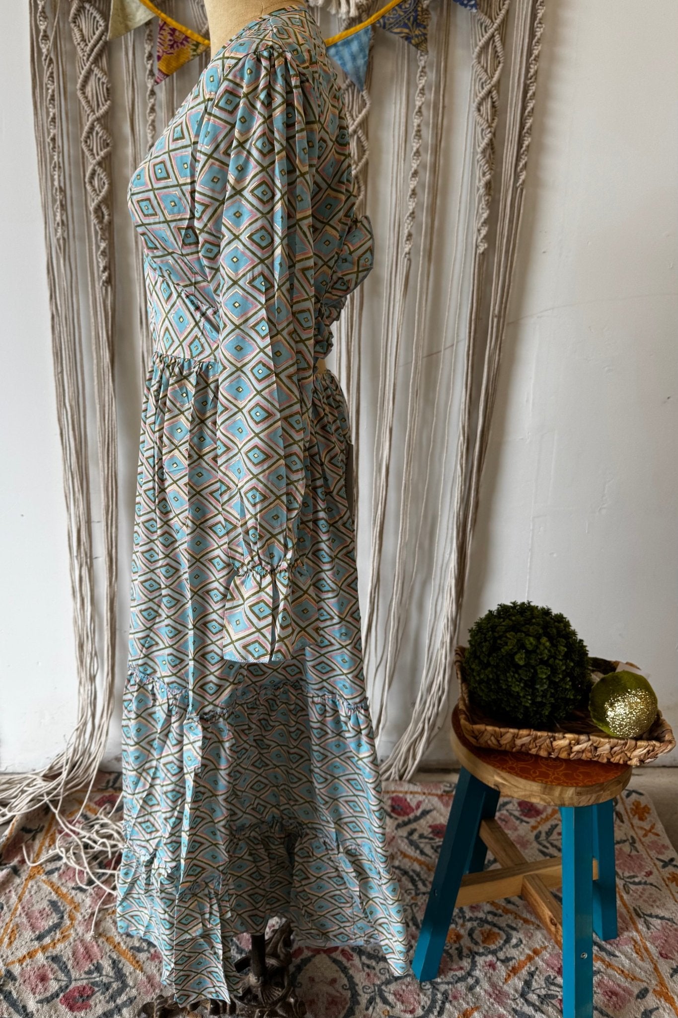 Poly Silk Button Back Dress Combo F - ivyandlavyboutique Karma Highway