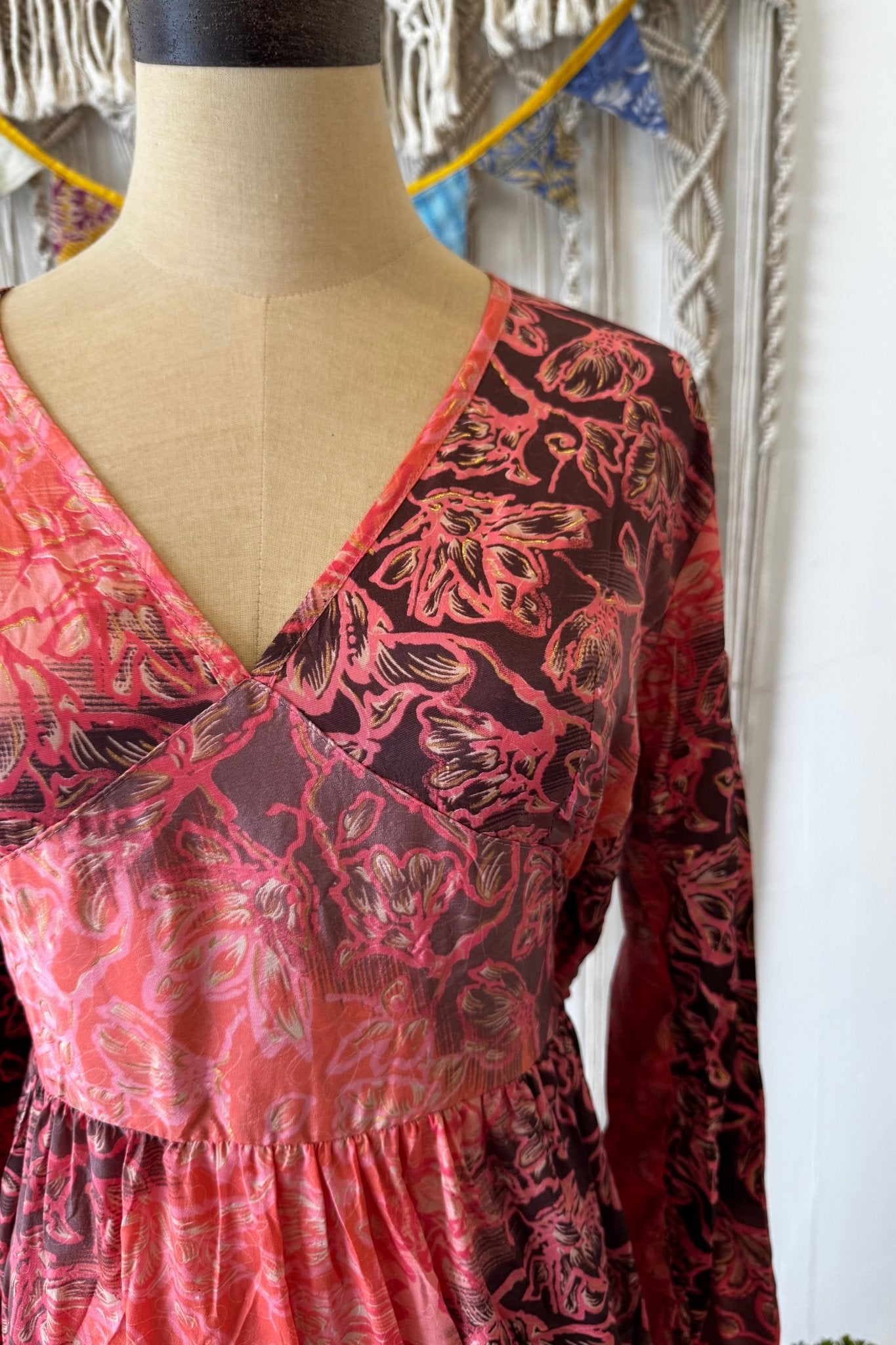 Poly Silk Button Back Dress Combo G - ivyandlavyboutique Karma Highway