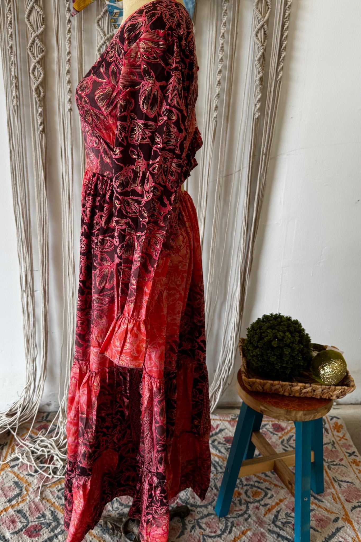 Poly Silk Button Back Dress Combo G - ivyandlavyboutique Karma Highway