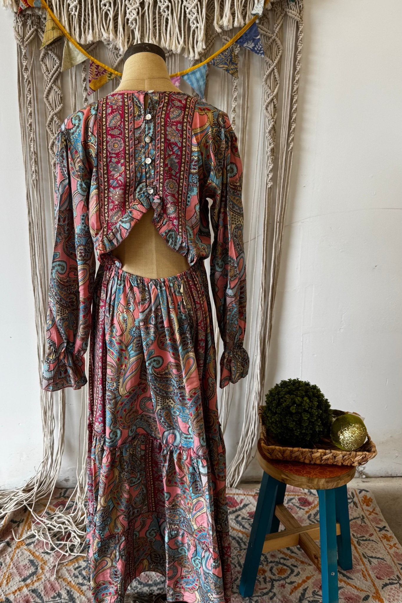 Poly Silk Button Back Dress Combo I - ivyandlavyboutique Karma Highway