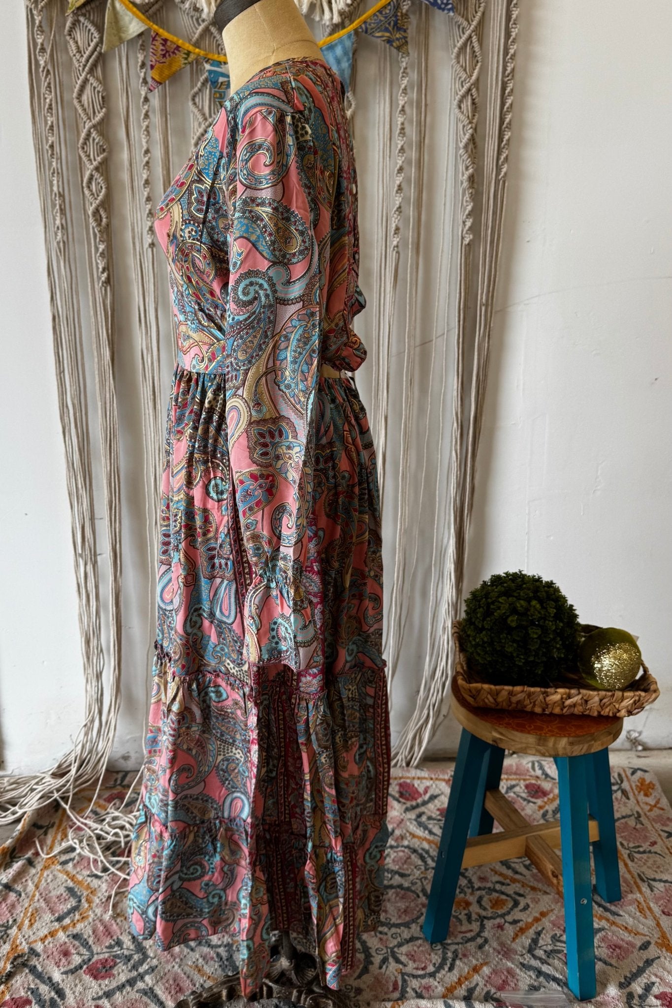 Poly Silk Button Back Dress Combo I - ivyandlavyboutique Karma Highway