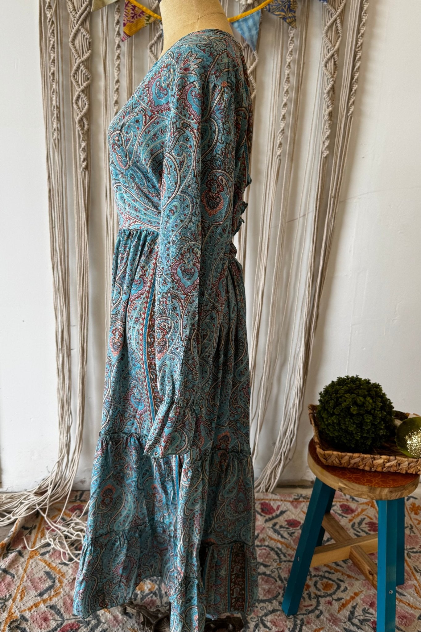 Poly Silk Button Back Dress Combo J - ivyandlavyboutique Karma Highway