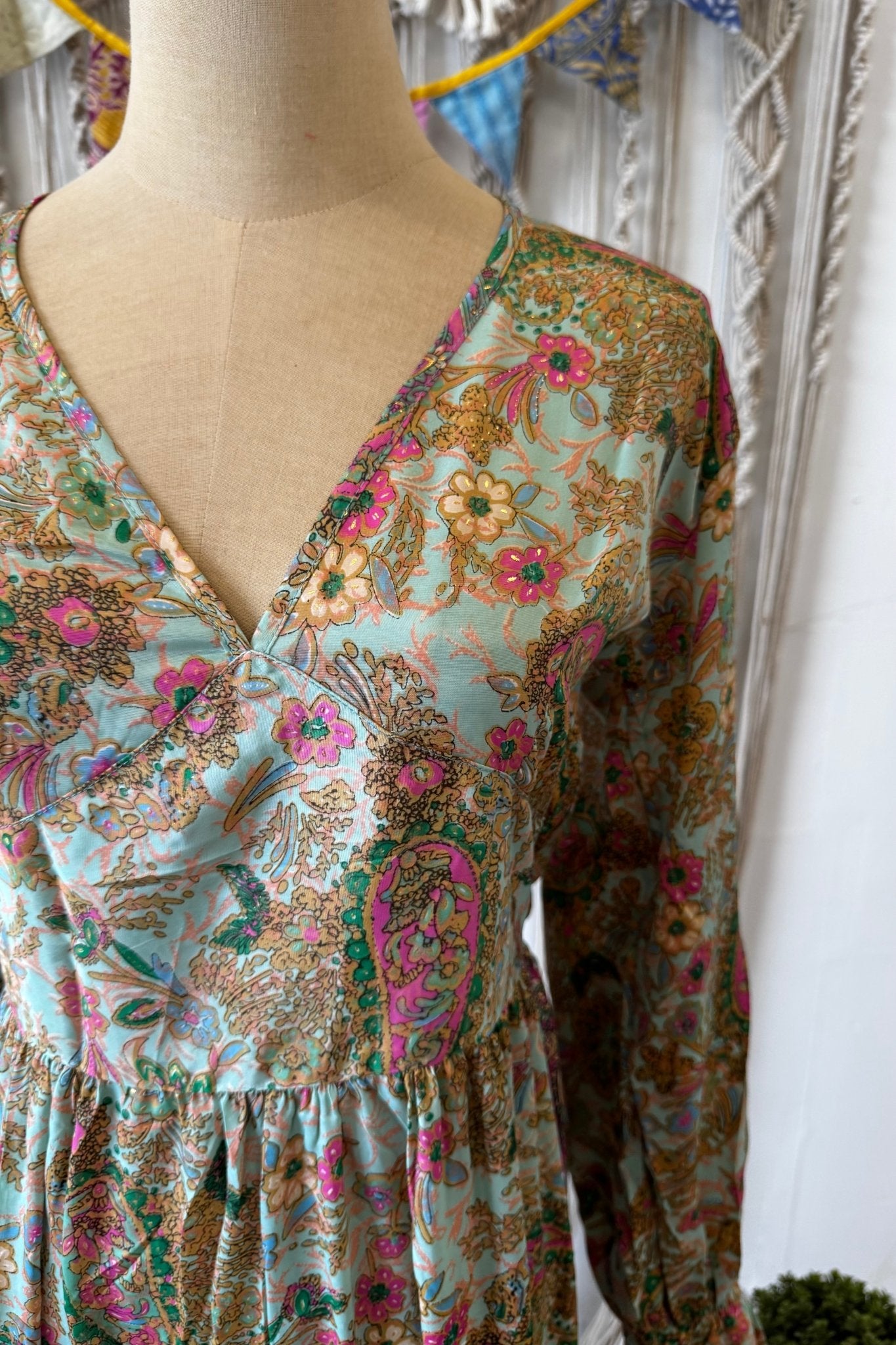 Poly Silk Button Back Dress Combo O - ivyandlavyboutique Karma Highway