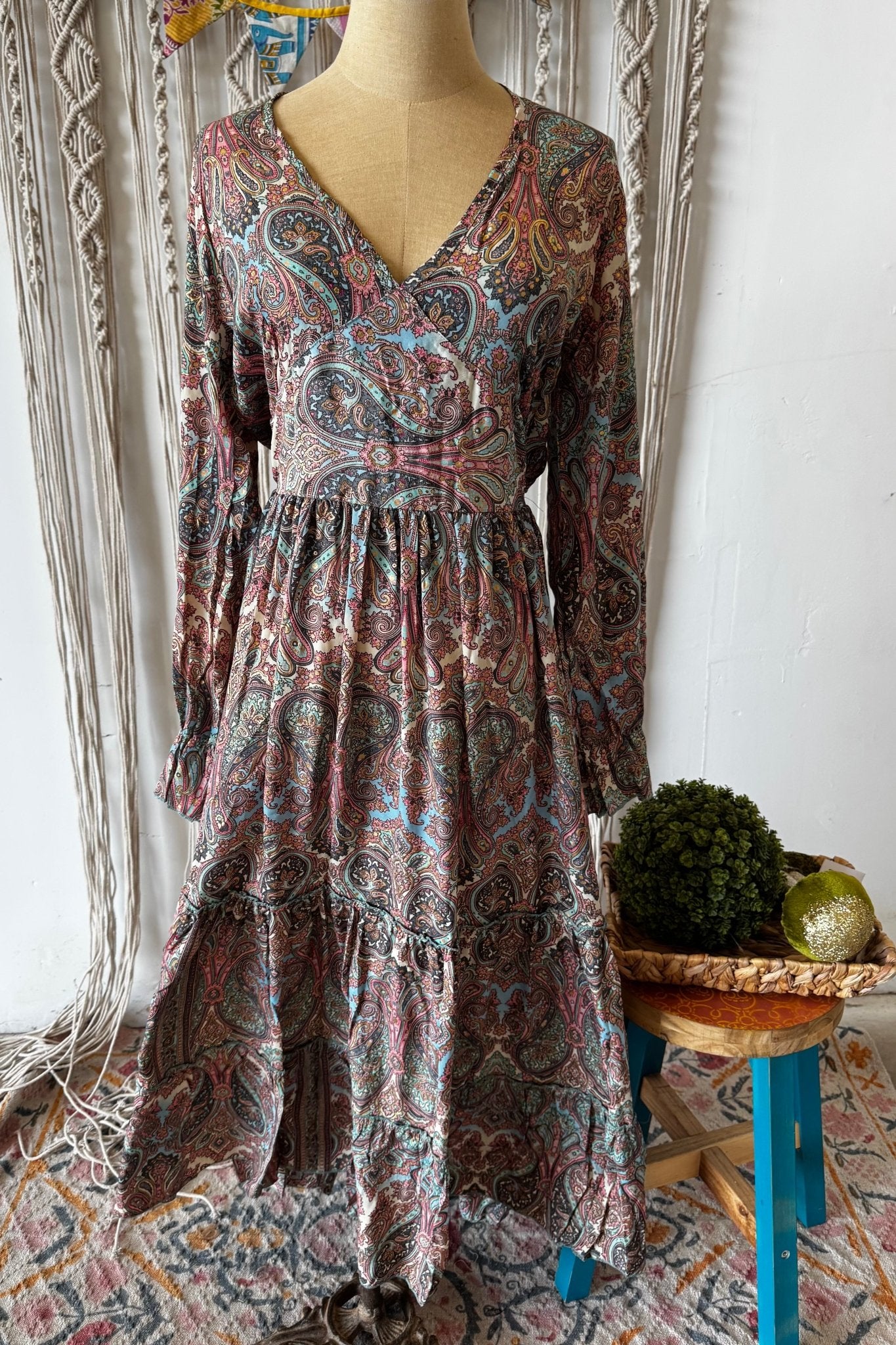 Poly Silk Button Back Dress Combo T - ivyandlavyboutique Karma Highway