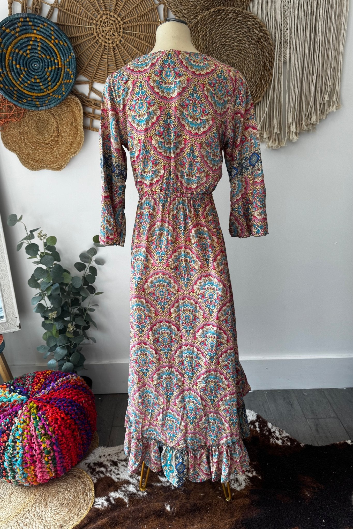 Poly Silk Front Tie Dress 8 - ivyandlavyboutique Karma Highway