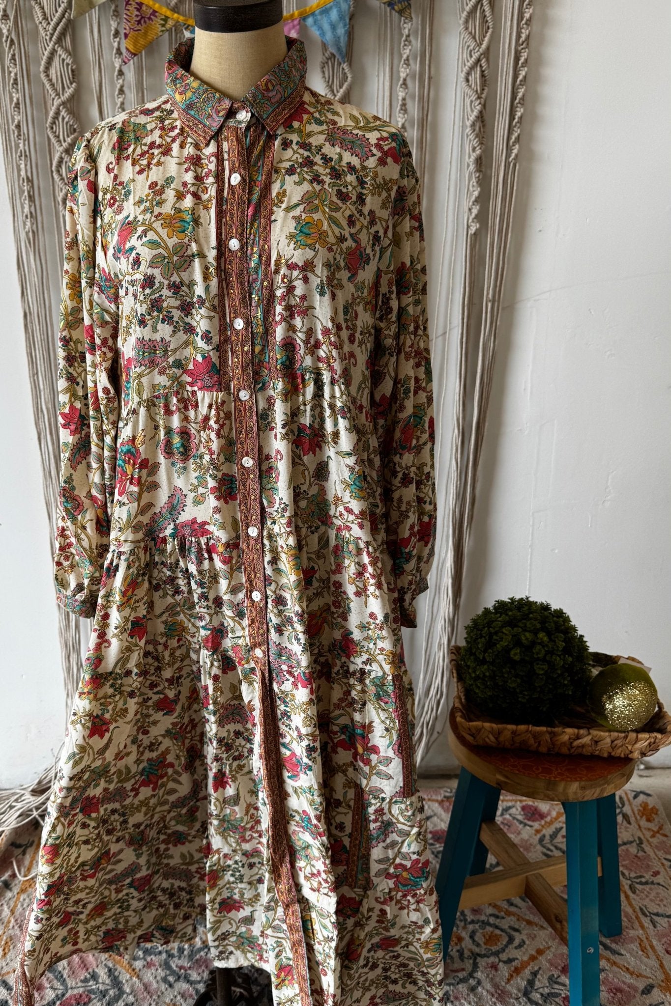 Poly Silk Long Sleeve Dress Combo A - ivyandlavyboutique Karma Highway