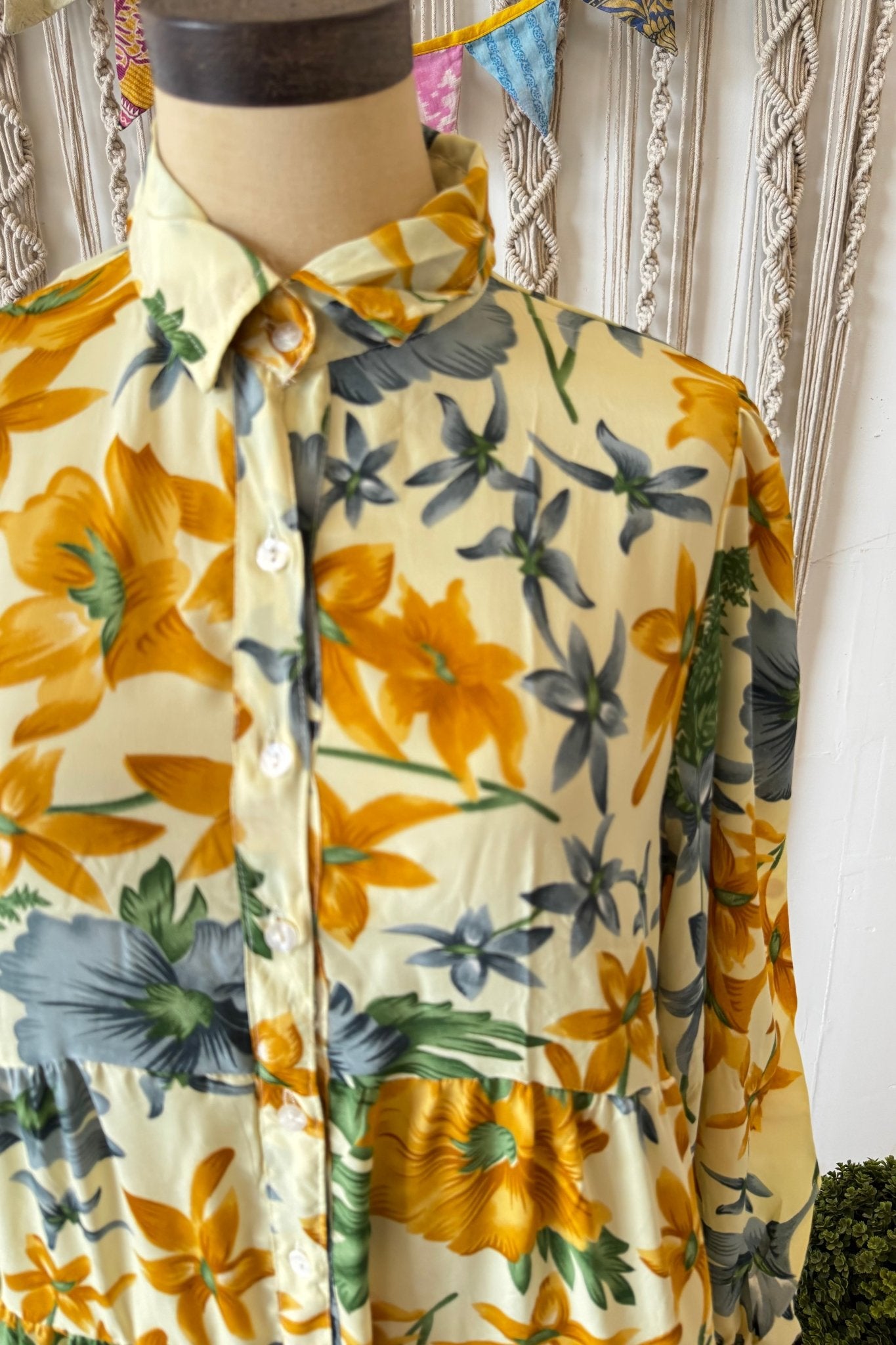 Poly Silk Long Sleeve Dress Combo B - ivyandlavyboutique Karma Highway