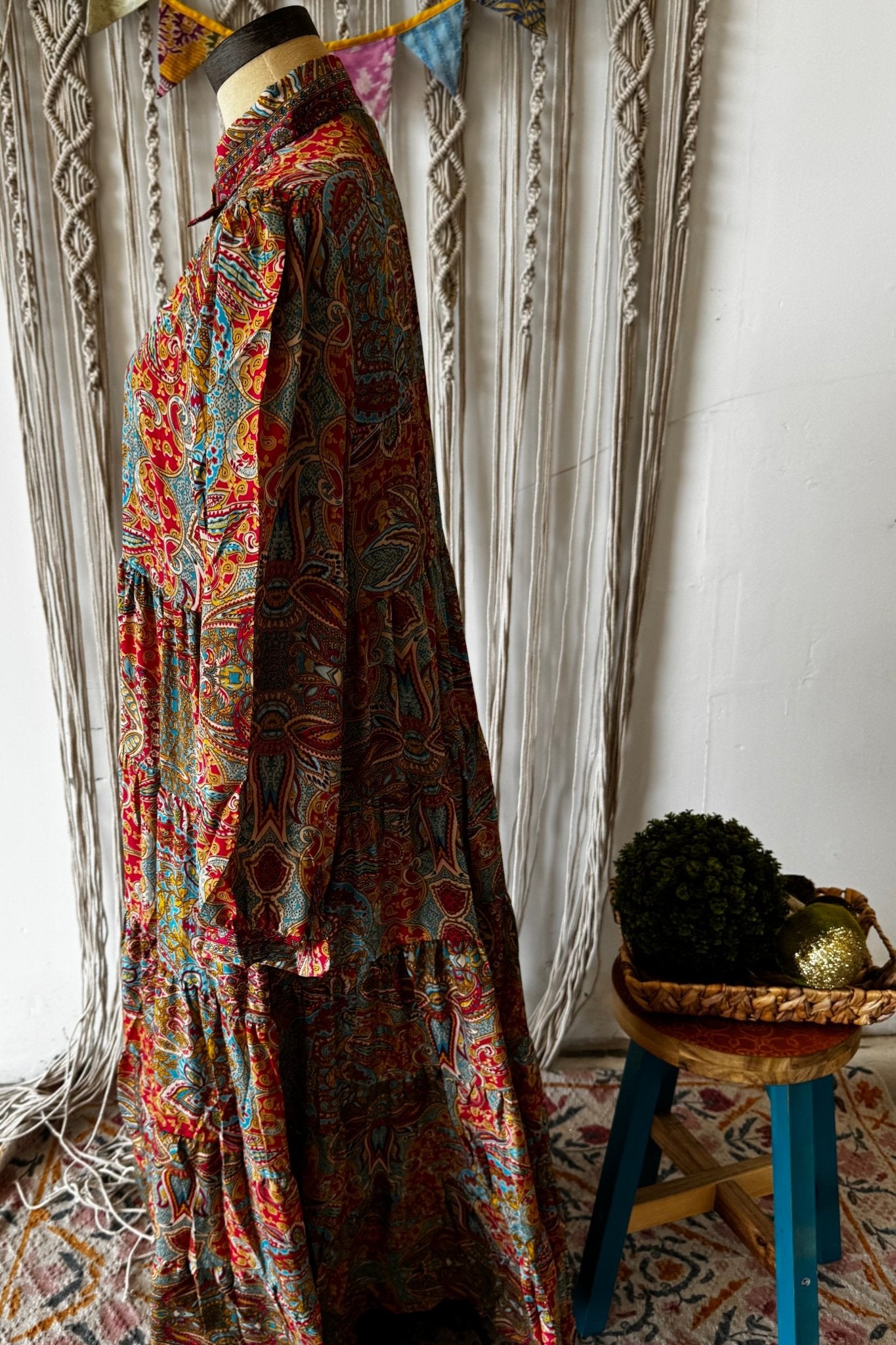 Poly Silk Long Sleeve Dress Combo D - ivyandlavyboutique Karma Highway