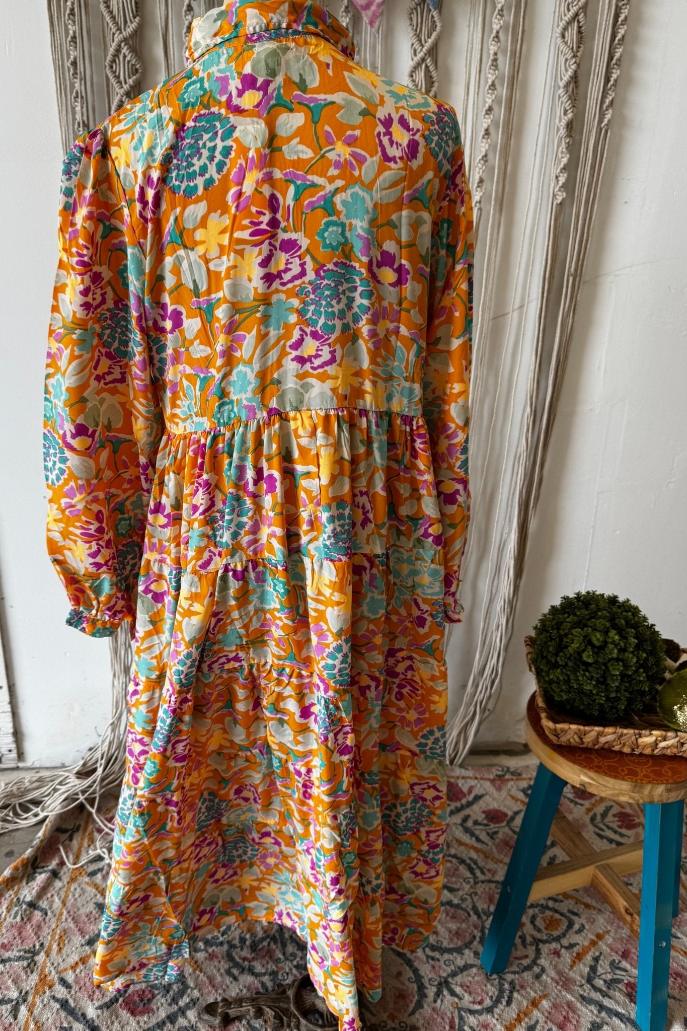 Poly Silk Long Sleeve Dress Combo E - ivyandlavyboutique Karma Highway