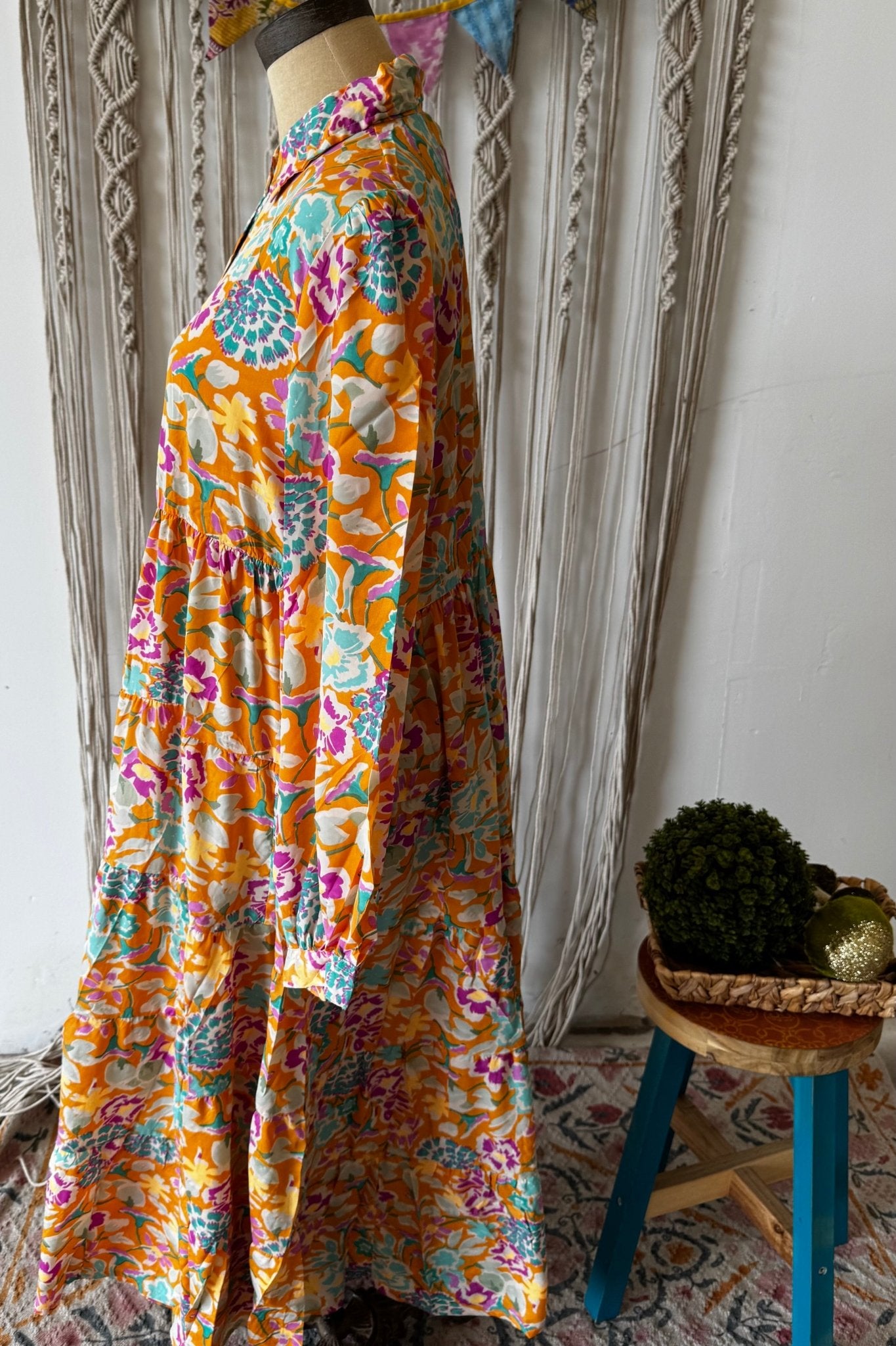 Poly Silk Long Sleeve Dress Combo E - ivyandlavyboutique Karma Highway