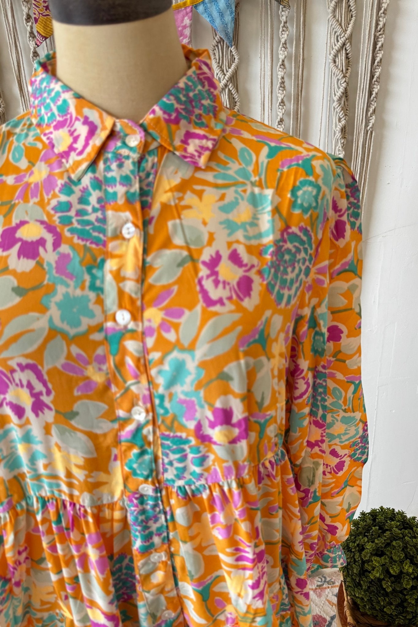 Poly Silk Long Sleeve Dress Combo E - ivyandlavyboutique Karma Highway