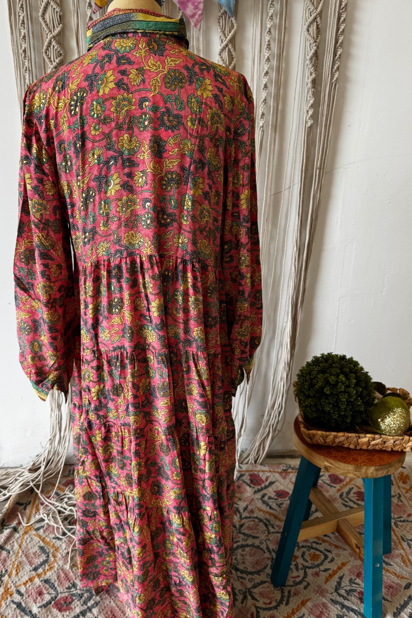 Poly Silk Long Sleeve Dress Combo F - ivyandlavyboutique Karma Highway