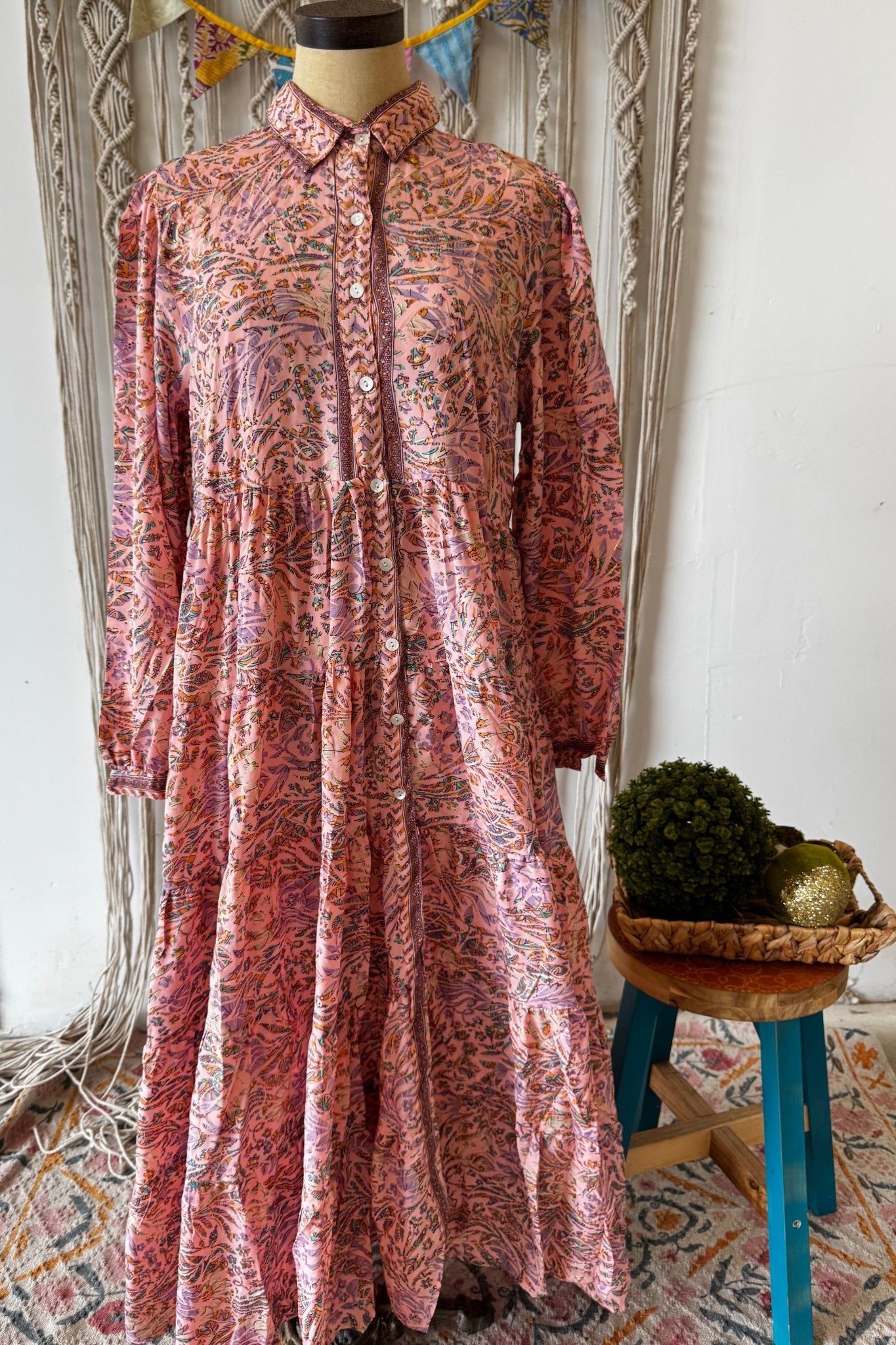 Poly Silk Long Sleeve Dress Combo I - ivyandlavyboutique Karma Highway