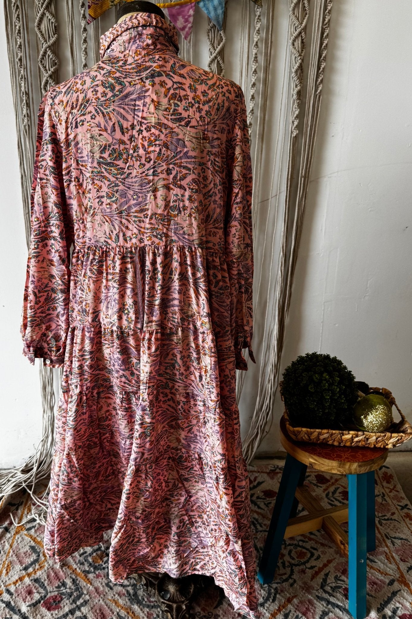 Poly Silk Long Sleeve Dress Combo I - ivyandlavyboutique Karma Highway