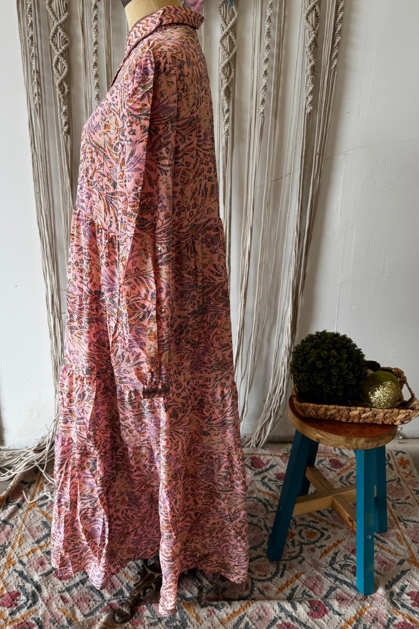 Poly Silk Long Sleeve Dress Combo I - ivyandlavyboutique Karma Highway