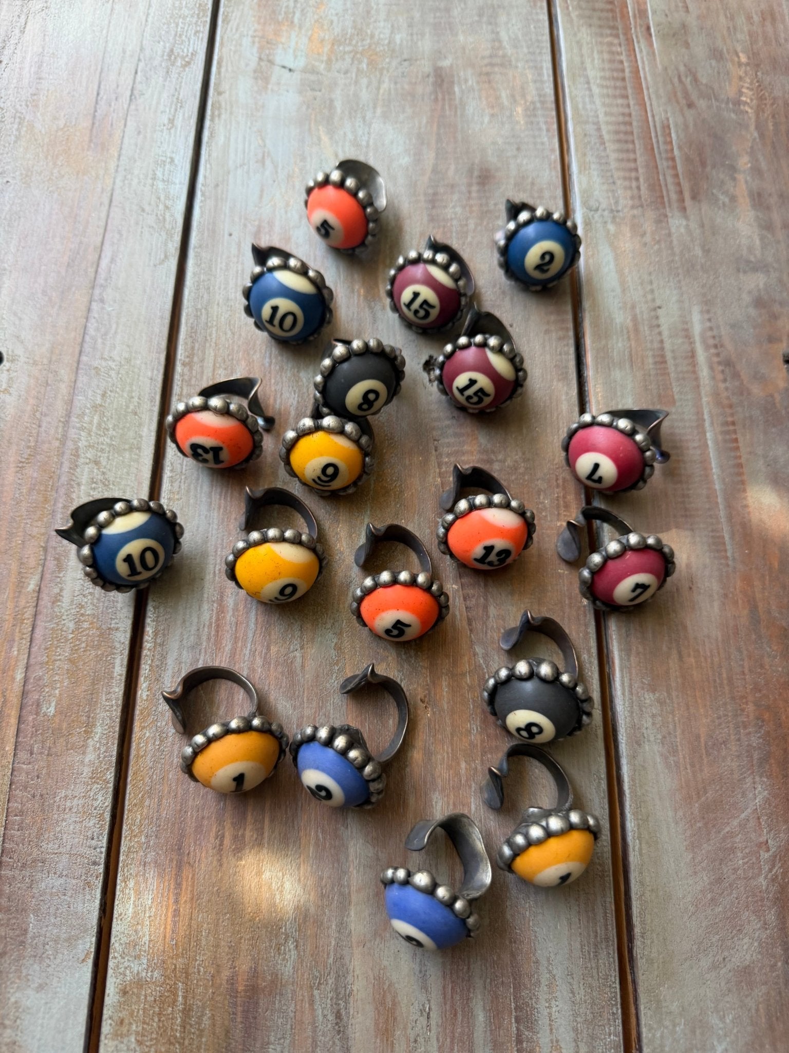 Pool Ball Ring - Small - ivyandlavyboutique Art by Amy