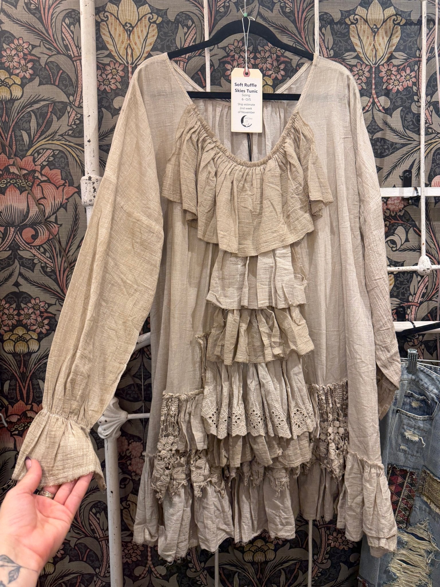 PRE ORDER Soft Ruffle Skies Tunic - ivyandlavyboutique Jaded Gypsy