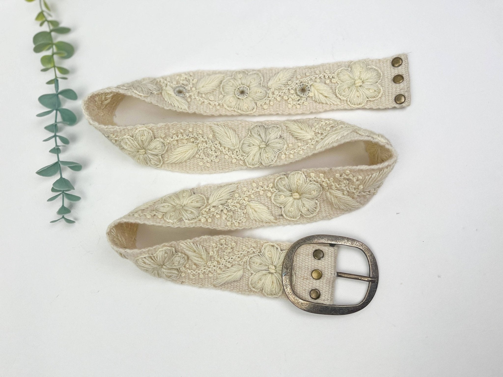 Preorder - Blanca Flor Wide Embroidered Belt - ivyandlavyboutique Artesana Love