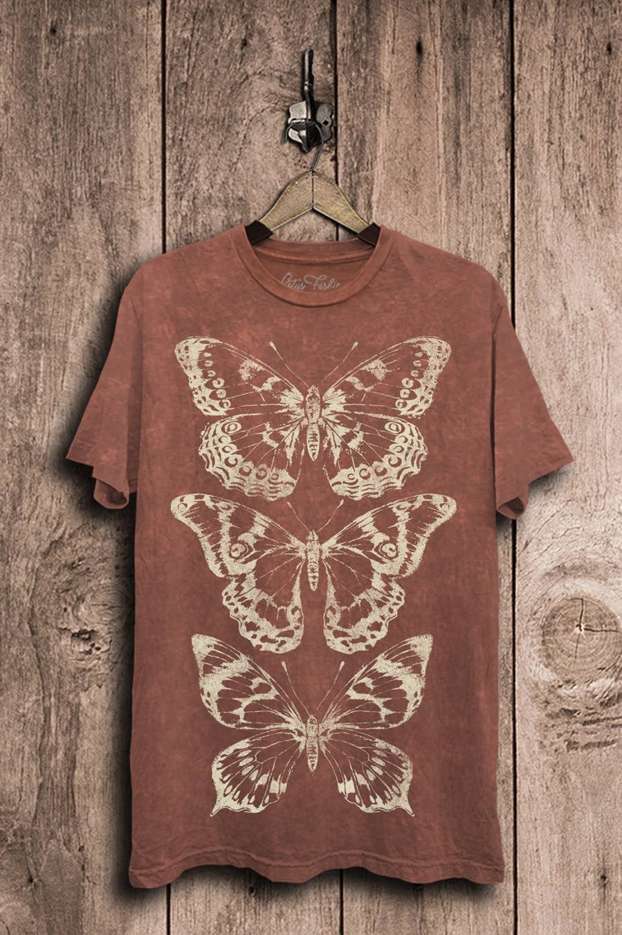 Preorder - Butterflies Bliss Mineral Wash Top - ivyandlavyboutique Lotus Fashion Collection