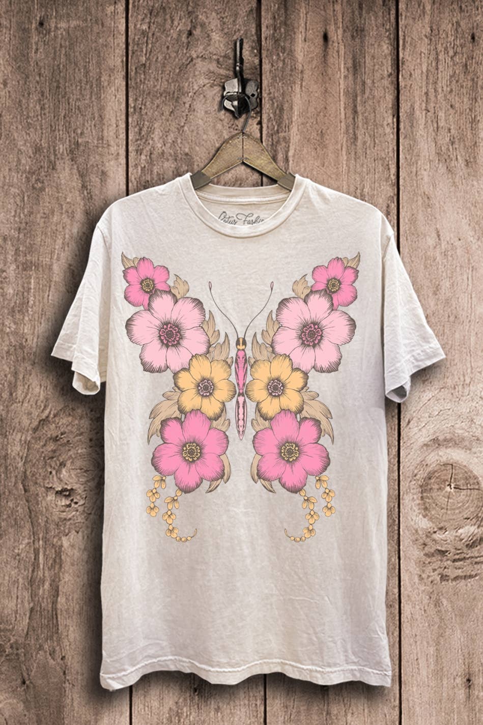 Preorder - Butterfly Euphoria Flowers Graphic Top - ivyandlavyboutique Lotus Fashion Collection