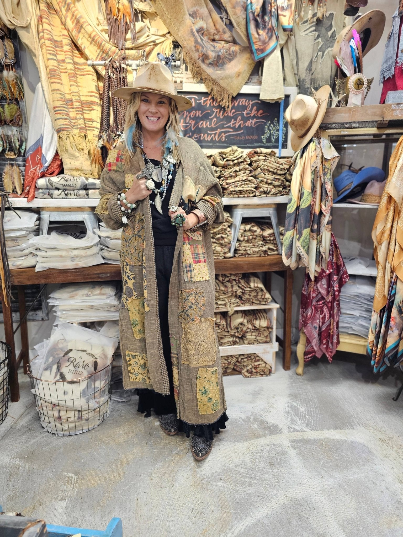 PREORDER - Fly Away Patch Duster - ivyandlavyboutique A Rare Bird Shop