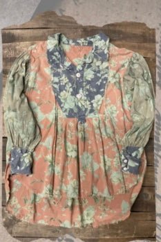 Preorder Harvest Treasure Tunic-Peach Floral - ivyandlavyboutique Jaded Gypsy