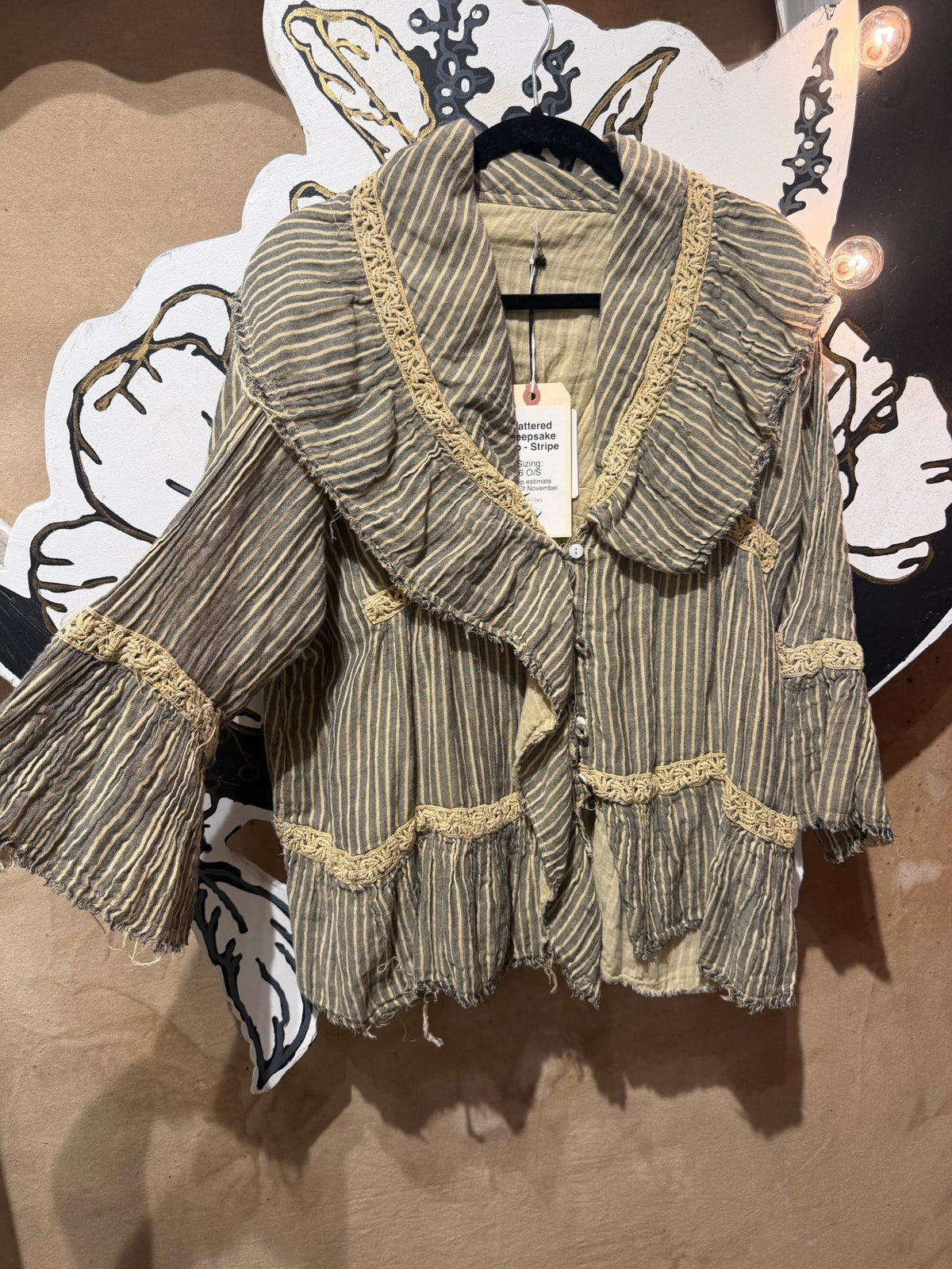 Preorder November - Tattered Keepsake Top in Stripe - Boho Wanderlust Boutique ivyandlavyboutique