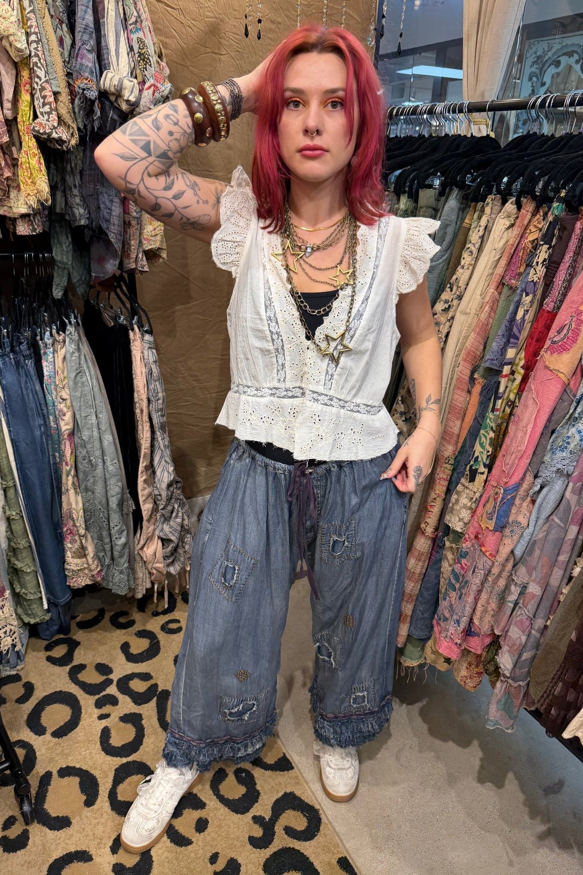 Preorder Ships In December Praire Rose Top- Parchment - Boho Wanderlust Boutique Jaded Gypsy