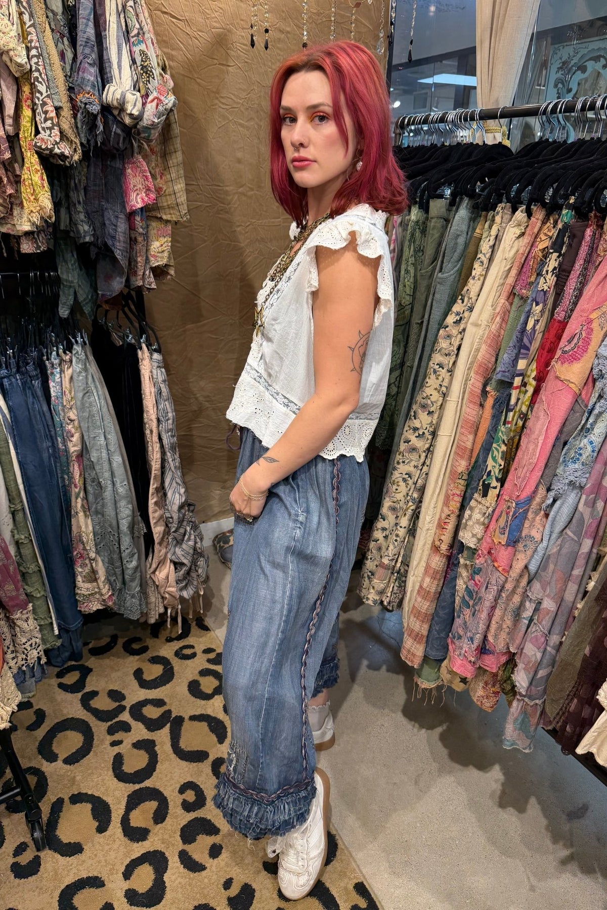 Preorder Ships In December Praire Rose Top- Parchment - Boho Wanderlust Boutique Jaded Gypsy