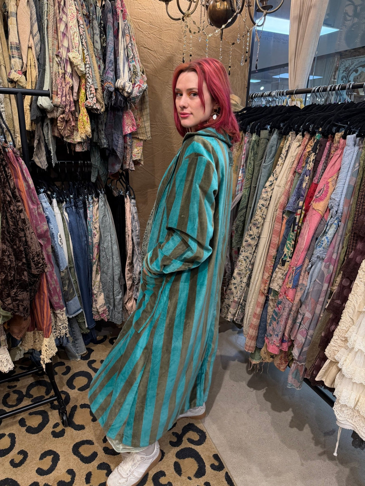 Preorder Ships In November In Your Lane Coat- Olive Stripe - Boho Wanderlust Boutique Jaded Gypsy