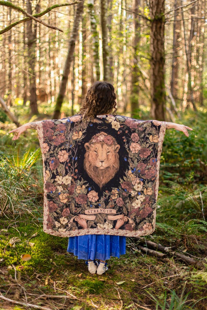 Preorder Ships In November Lionheart Bohemian Goddess Starduster Kimono with botanicals - Boho Wanderlust Boutique Market of Stars (USA)